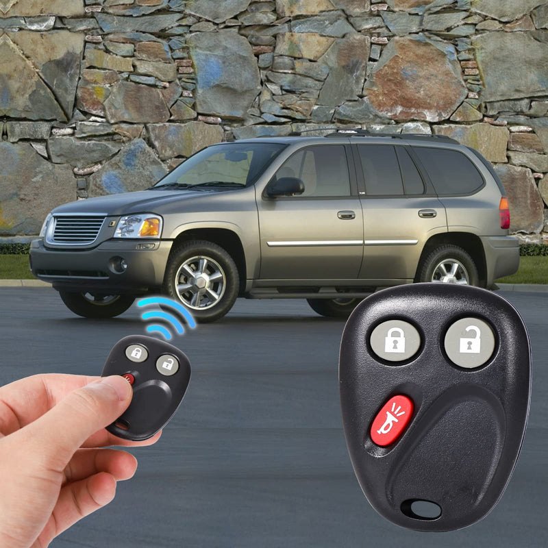 OGATOO Key Fob Replacement Fits for 2002-2009 Chevy Trailblazer, 2002-2009 GMC Envoy, 2003-2007 Isuzu Ascender, 2004-2007 Buick Rainier, 2002-2004 Oldsmobile Bravada, 3 Btn #15051014 Car Remote Set 1