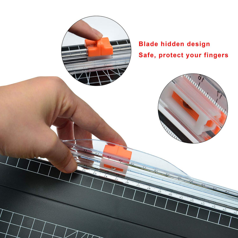 WORKLION Paper Trimmer Replacement Blades with Automatic Security Safeguard Design - A4 Paper Cutter Blade Refill (4 Pack)