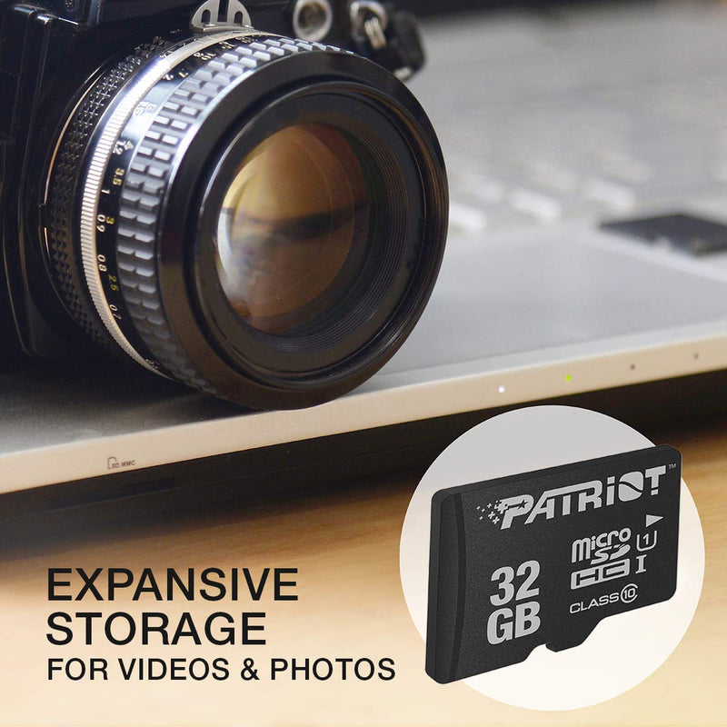 Patriot LX Series Micro SD Flash Memory Card 32GB - 5 Pack Black 32GB 5-Pack