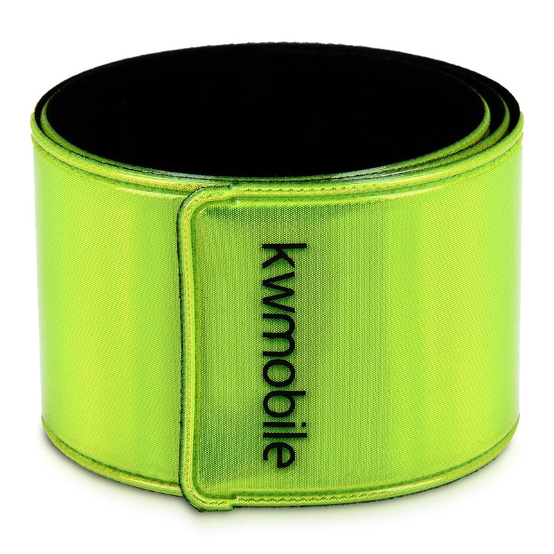 kwmobile Reflective Slap Bands (Set of 6) - Hi Vis Reflector Snap Band Strips - High Viz Armband Strip Bracelets for Running, Cycling, Walking yellow