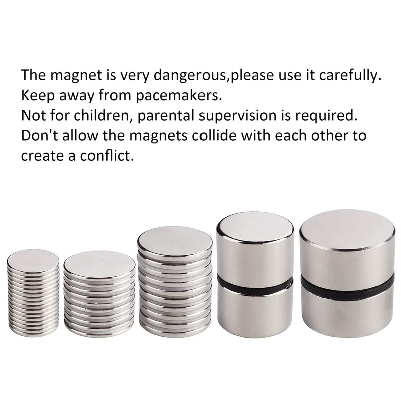 Realth Disc Magnets Diameter 12mm x 3mm Neodymium Small Rare Earth Magnetic Round Magnet for Office Science DIY Project Building Teaching and Craft 20 Pack(MC1220)