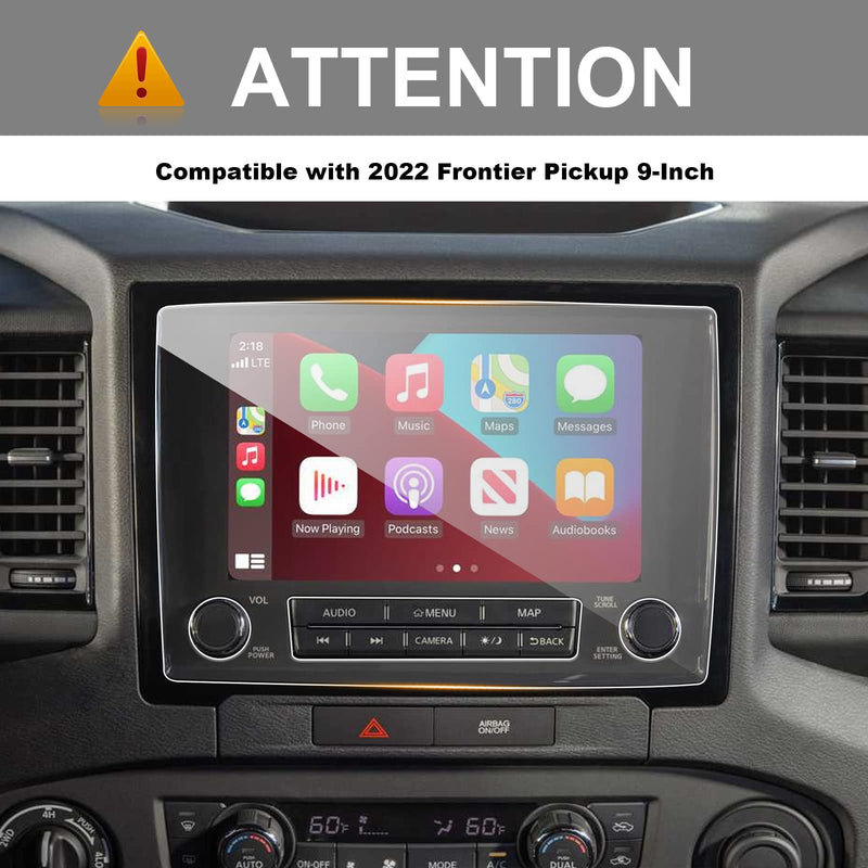 YEE PIN 2022 2023 Frontier Screen Protector Frontier 2022 Accessories, 2022 Frontier Pickup Truck 9-Inch Screen Protector Compatible with Nissan Connect 9-Inch Touch Screen Infotainment Display Tempered Film