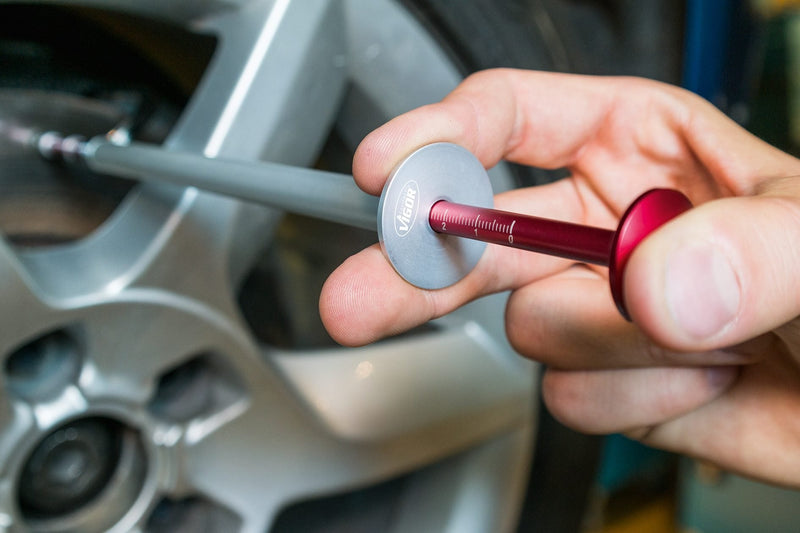 Vigor brake disc thickness gauge (carried out without dismantling the wheel, quick and efficient, easy-to-read scale) V4399