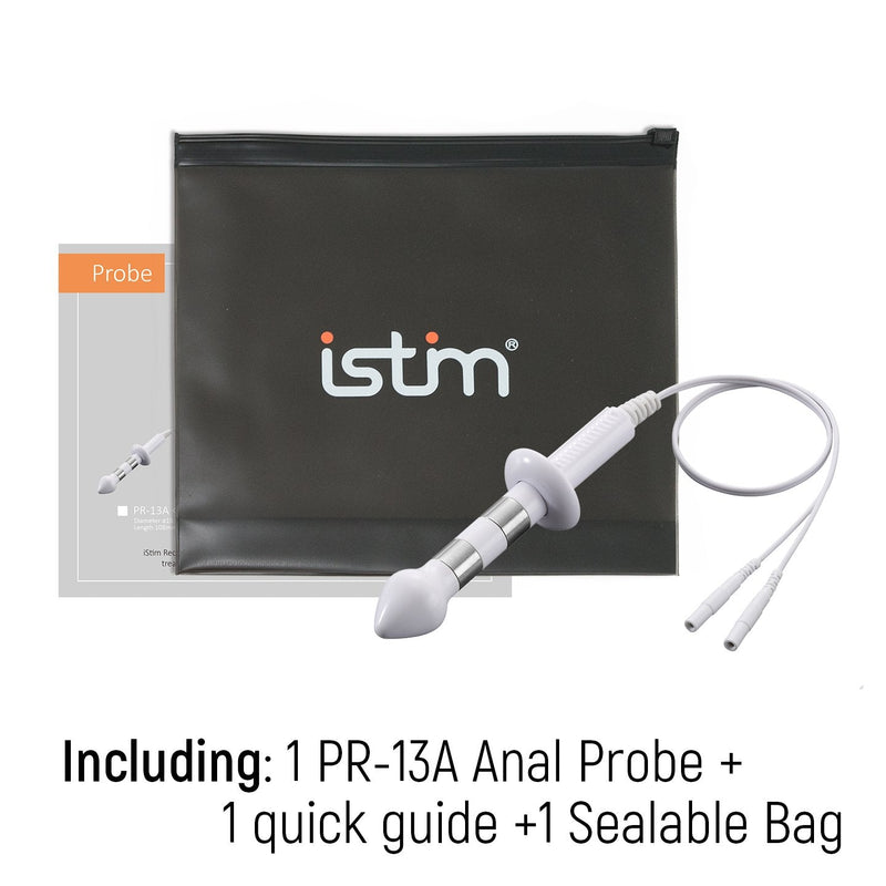 iStim PR-13 Probe for Kegel Exercise, Pelvic Floor Electrical Muscle Stimulation, Incontinence - Compatible with TENS/EMS Anal