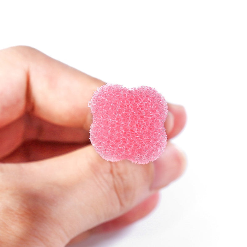 Disposable Oral Care Sponge Swabs(50pcs Pink) Petal shape pink