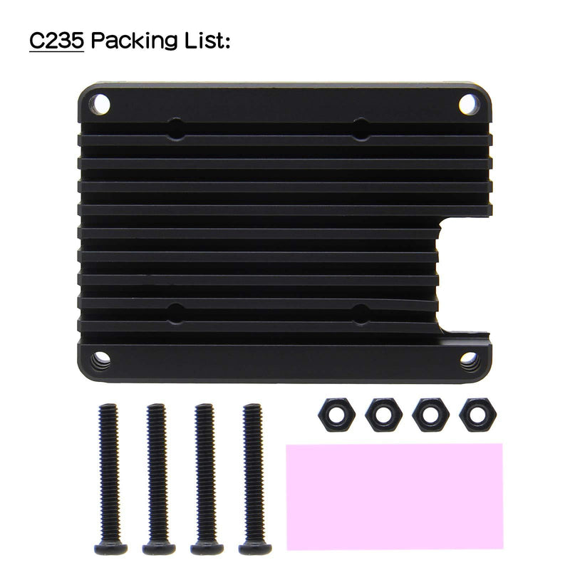 Geekworm 12mm Aluminum Alloy Heatsink (C235) Support 30mm Cooling Fan Compatible with Raspberry Pi Compute Module 4 CM4 Motherboard