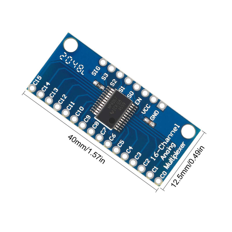 ALMOCN Pack of 10 CD74HC4067 16-Channel Analog Digital Multiplexer Breakout Board Module for Arduino 2V-6V Microcontroller 16 Devices RX Lines