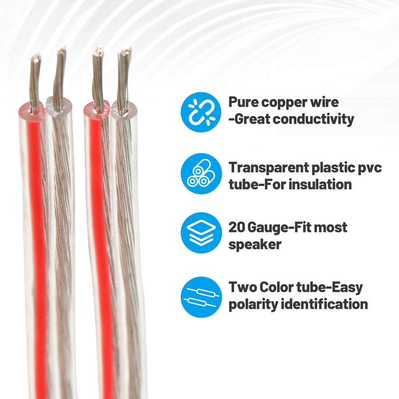 RED WOLF Car Speaker Wiring Harness Connector Compatible with 2015-2021 GMC Sierra Chevrolet Silverado Buick Enclave Cadillac Escalade Mount Aftermarket Front Rear Door Speaker Wire Cable Plug 2 Pair