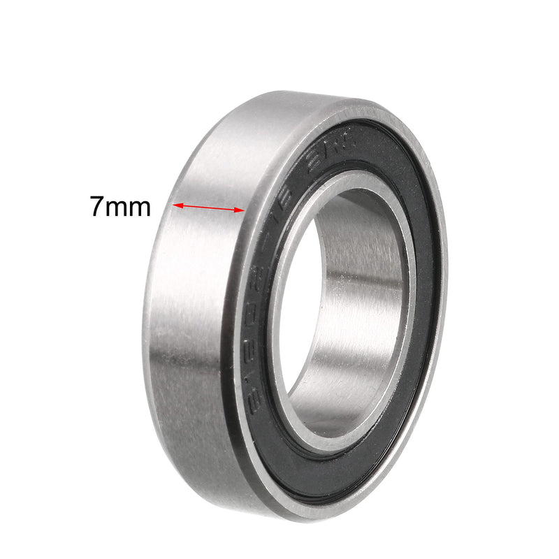 uxcell 16287-2RS Deep Groove Ball Bearings Z2 16mm x 28mm x 7mm, Non-Standard 6902-2RS, Double Sealed Chrome Steel 2pcs