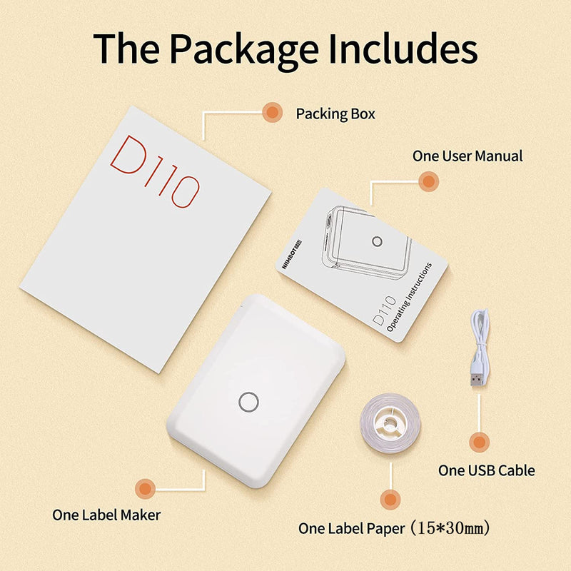 NIIMBOT Label Makers Machine, Rechargeable Wireless Bluetooth Label Printer,Easy-to-Use, Compatible iOS&Android