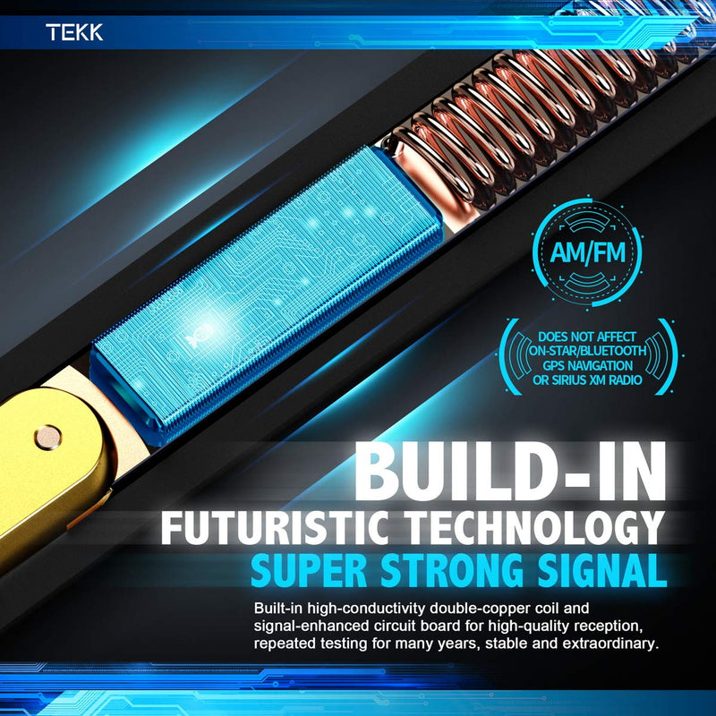 Tekk Short Antenna Compatible with 2021-2023 Ford Bronco | Designed for Optimized FM/AM Reception | 4.8 Inches