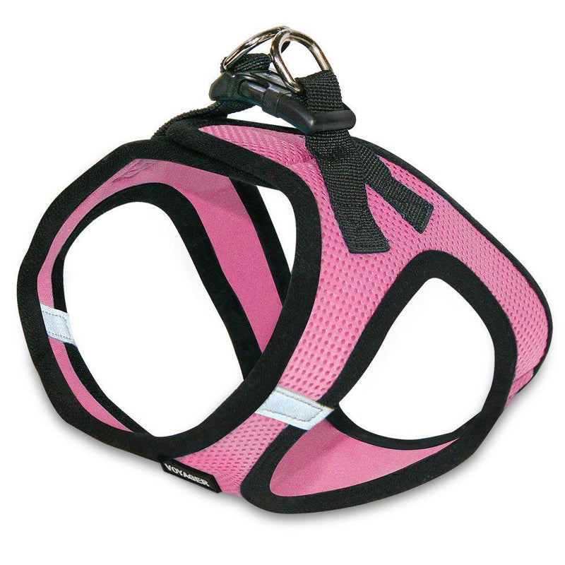 Voyager Step-In Air Dog Harness - All Weather Mesh, Step in Vest Harness for Small and Medium Dogs by Best Pet Supplies L (Chest: 18 - 20.5") Pink Base