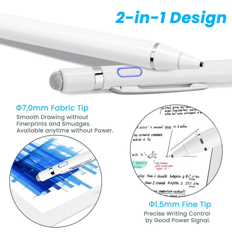 Stylus Pen for Amazon Fire HD 10 Tablet, EDIVIA Digital Pencil with 1.5mm Ultra Fine Tip Pencil for Amazon Fire HD 10 Tablet Stylus, White
