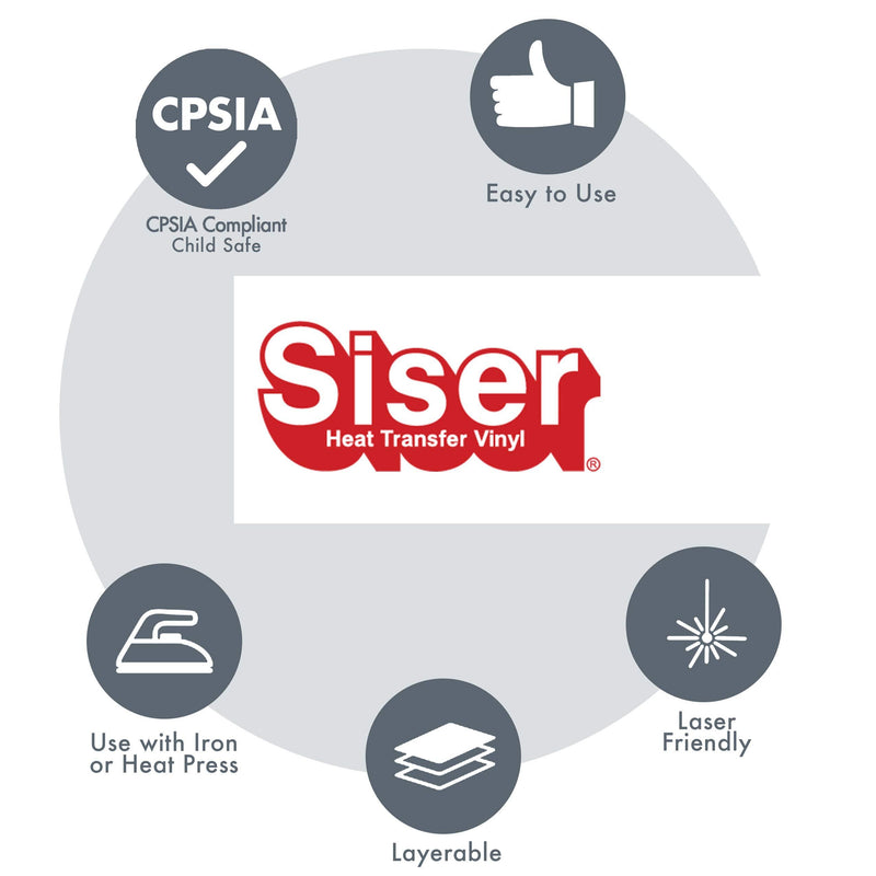 Siser EasyWeed HTV 11.8" x 2ft Roll - Iron on Heat Transfer Vinyl (Black) Black
