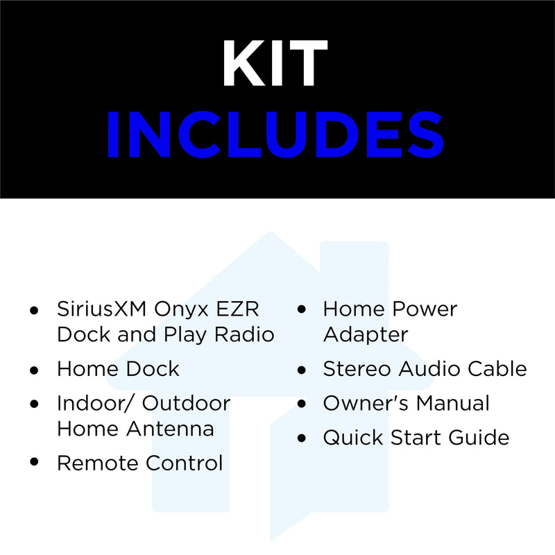 SiriusXM Onyx EZR Satellite Radio with Home Kit, Get 12 Months for $99 or Your First 3 Months Service Free w/ Subscription â€“ Enjoy SiriusXM on your Home Stereo or Powered Speakers Satellite Radio + Home Kit