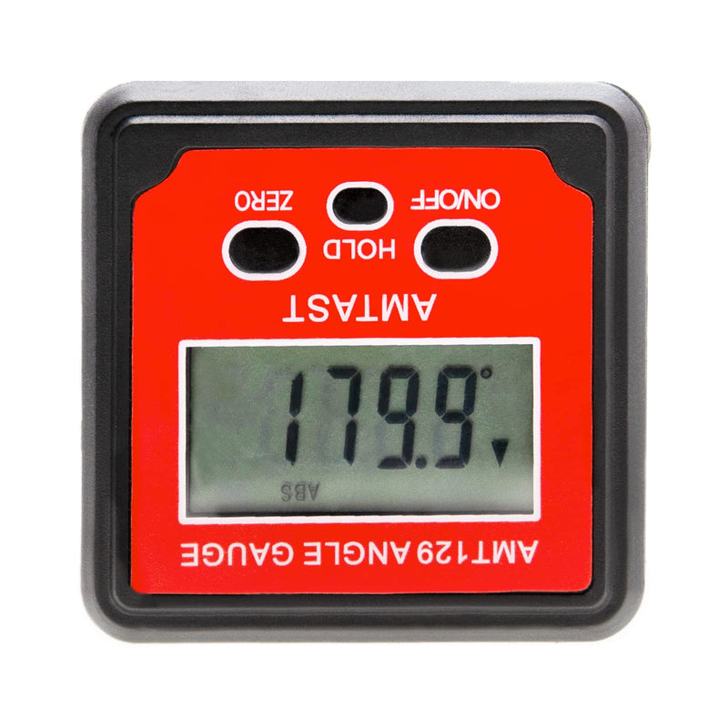 AMTAST Digital Protractor Aluminum Digital Angle Finder with LCD Display Inclinometer with ABS Holding Function Inclinometer Level Box for Construction, Woodworking, Machinery, Masonry, Automobile