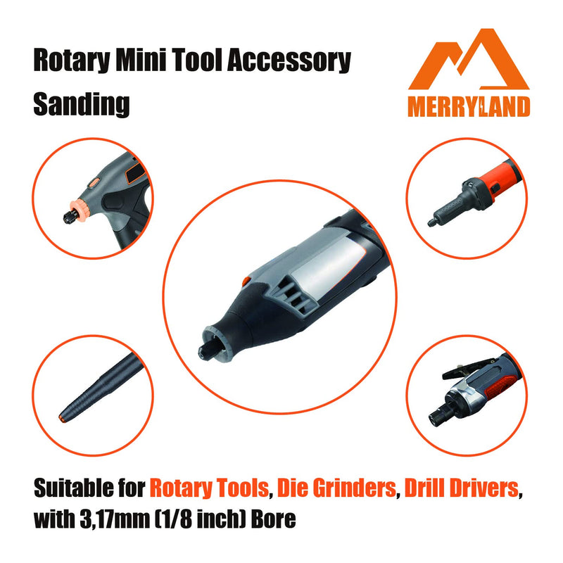 Merryland sanding sleeve for Dremel 184 pieces, sanding belt 120# 13