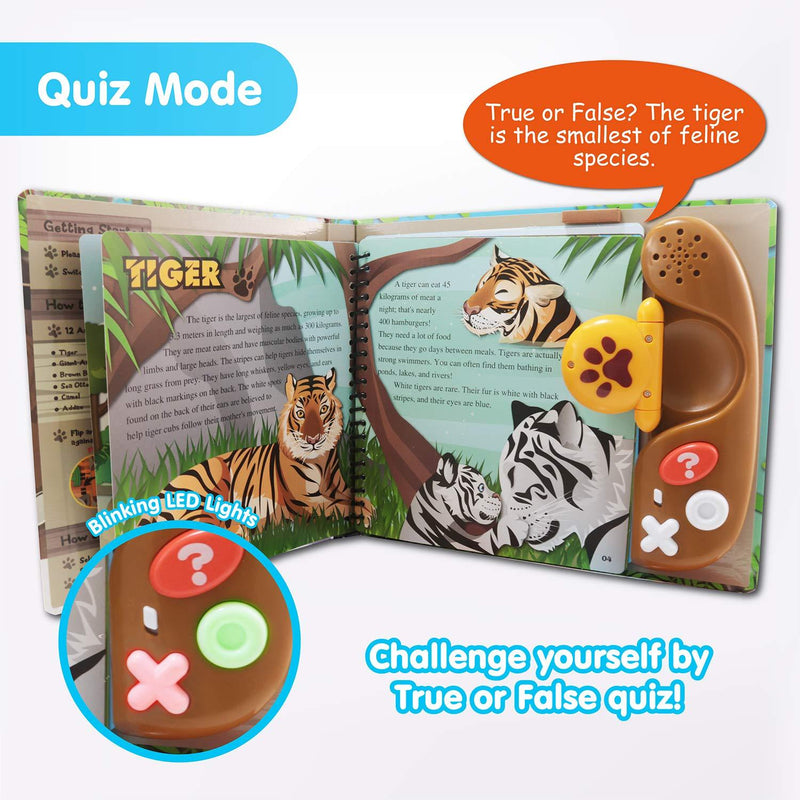 BEST LEARNING Book Reader Animal Kingdom - Educational Talking Sound Toy to Learn About Animals with Quiz Games for Kids Ages 3 to 8 Years Old