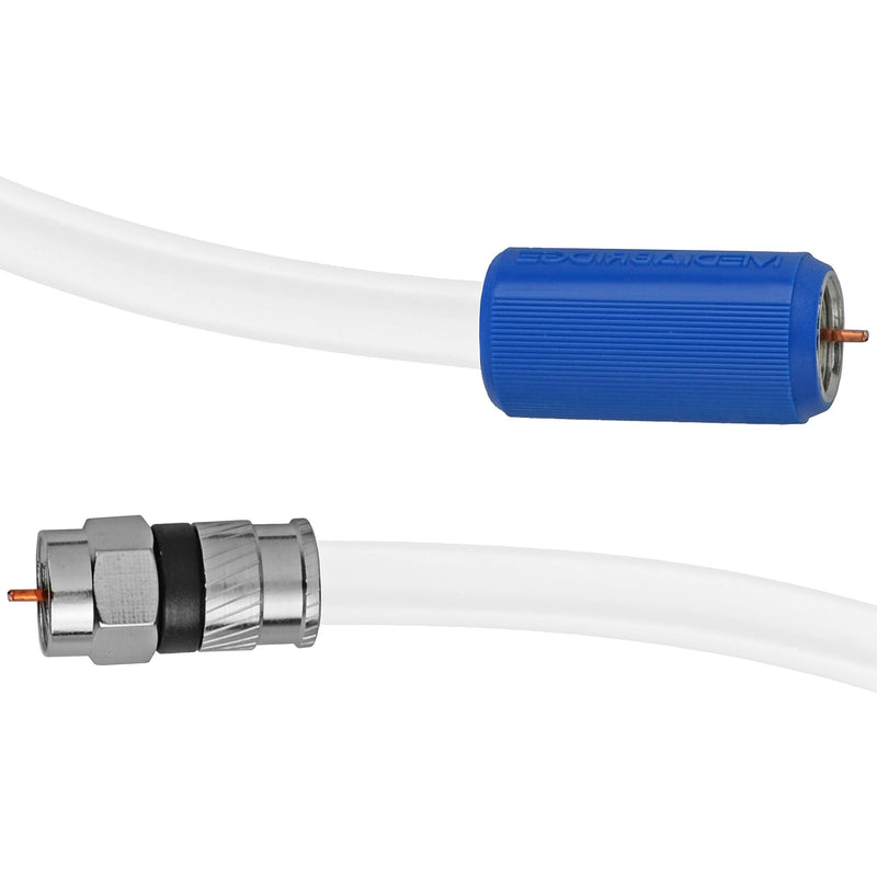 Mediabridge Coaxial Cable (8 Feet) with F-Male Connectors - Ultra Series - Tri-Shielded UL CL2 in-Wall Rated RG6 Digital Audio/Video - Includes Removable EZ Grip Caps (Part# CJ08-6WF-N1)