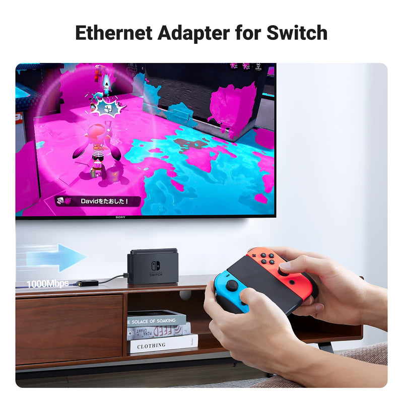 UGREEN USB to Ethernet Adapter for Laptop PC Gigabit USB 3.0 to 10 100 1000 Mbps Network Adapter USB A to RJ45 Wired LAN Adapter Compatible with Nintendo Switch MacBook Mac Mini Windows macOS Linux Black