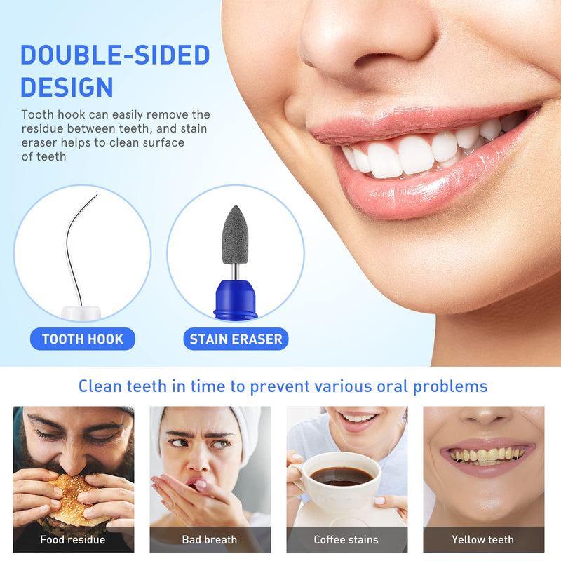 Healifty Dental Tools To Remove Plaque and Tartar, 2pcs Mini Travel Teeth Cleaning Tools, Stainless Steel Dental Hygiene Oral Care Kit with Plaque Remover, Tartar Scraper, with Chain