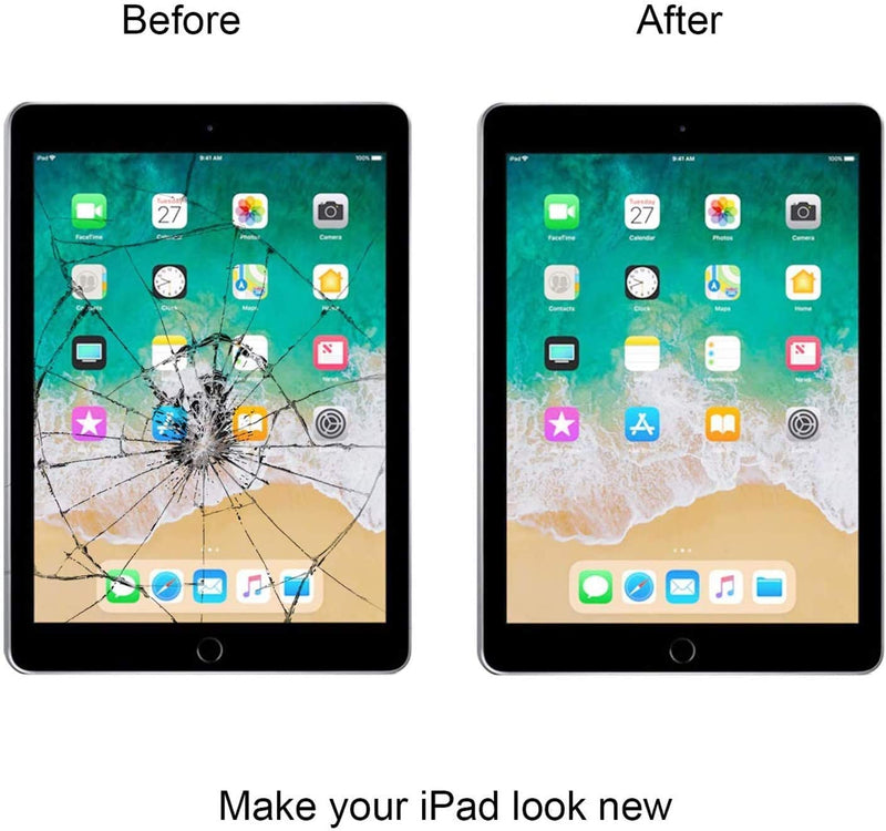 for iPad 9 9th Gen Screen Replacement Digitizer 2021 10.2",T Phael for 9th Generation A2602 A2603 A2604 A2605 Without Home Button, Video Tips, Full Repair Kit (Black) Black