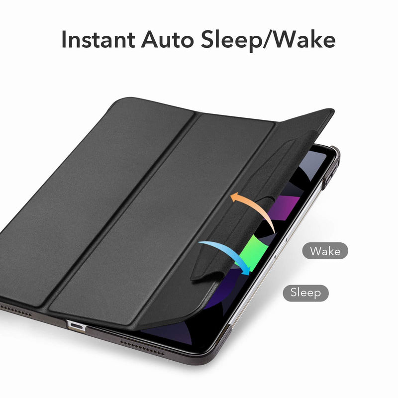 ESR Trifold Case for iPad Air 4 2020 10.9 Inch [Trifold Smart Case] [Auto Sleep/Wake Cover] [Stand Case with Clasp] Ascend Series - Black