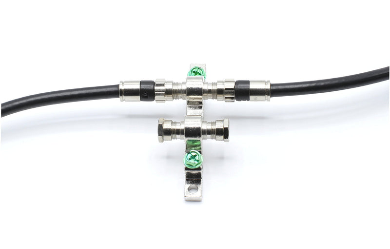 2' Feet, Black RG6 Coaxial Cable (Coax Cable) with Weather Proof Connectors, F81 / RF, Digital Coax - AV, Cable TV, Antenna, and Satellite, CL2 Rated, 2 Foot 2 Feet (0.6 Meter)