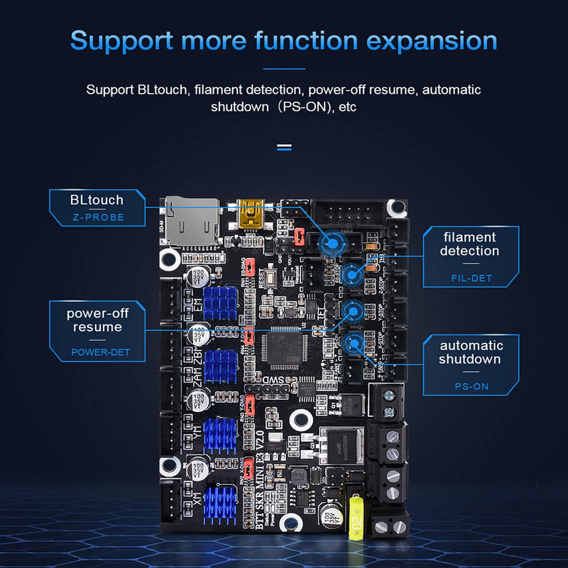 BIGTREETECH Upgrade Ender 3 Motherboard Silent Control Board SKR Mini E3 V2.0 32Bit with TMC2209 UART Stepper Driver 3D Printer Parts for Creality Ender3