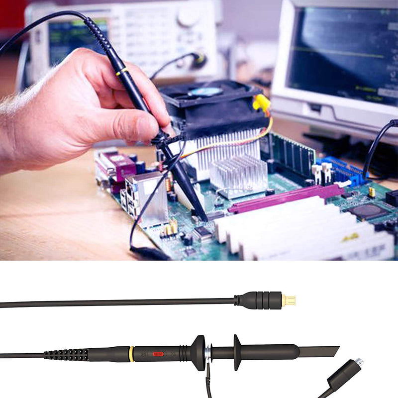 Goupchn MCX Oscilloscope Probe 60MHz 1X 10X Alligator Clip for Mini DSO Nano Portable Oscilloscope DS201 DS202 DSO201 DSO202 VC101 VC102 with Accessory Kit