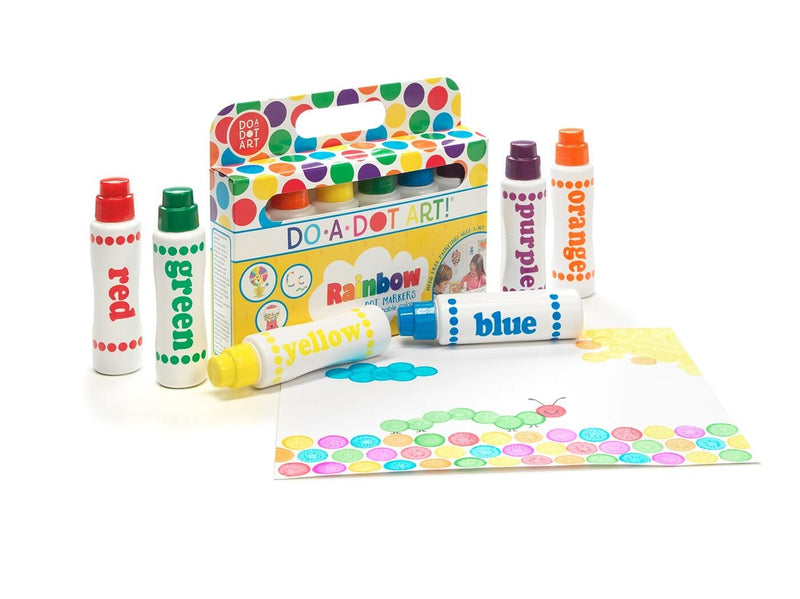 Do A Dot Art! Markers 6-Pack Rainbow Washable Paint Markers, The Original Dot Marker