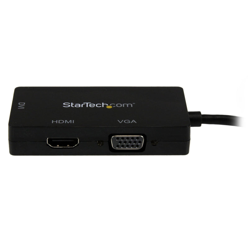 StarTech.com 3 in 1 Mini DisplayPort Adapter - 1080p - Mini DP/Thunderbolt to HDMI/VGA/DVI Splitter for Your Monitor (MDP2VGDVHD) Black Mini DisplayPort (Input)