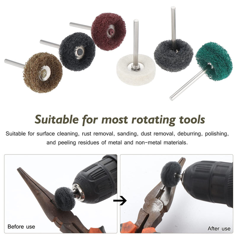 Gueenky Pack of 60 Abrasive Polishing Discs, Grit 80/150/240/320/600/1000, Polishing Accessories for Dremel Rotary Tools