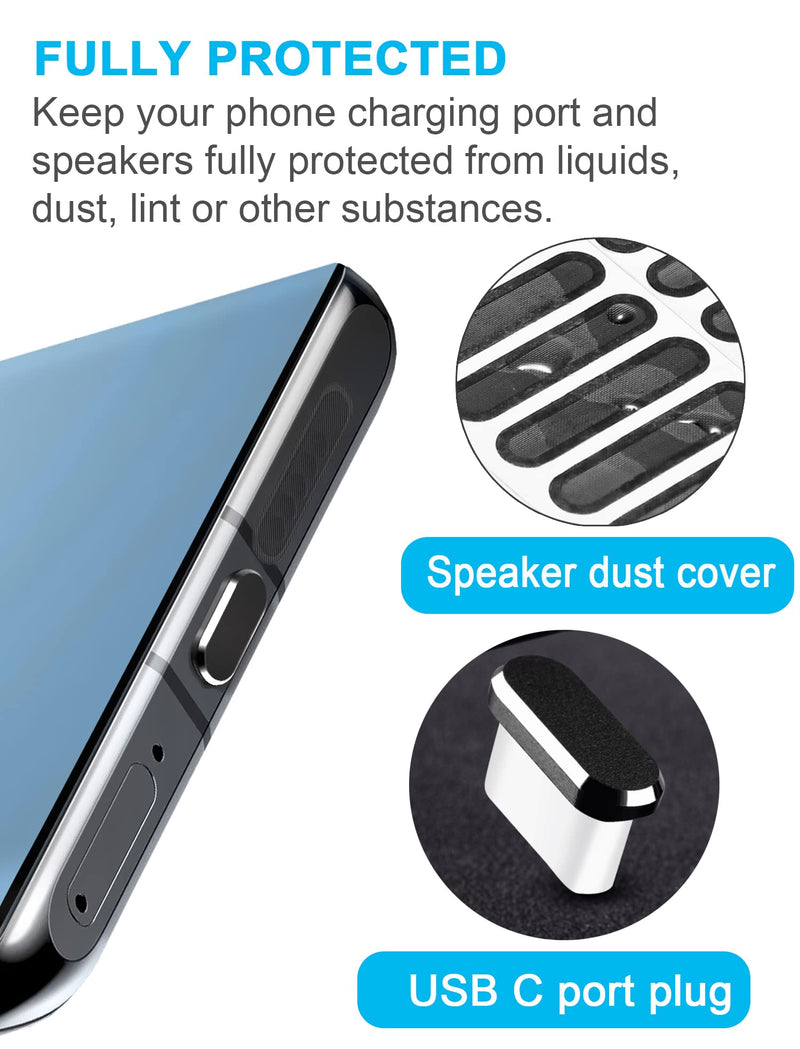 Gavemi USB C Dust Plug Dust Cover for Phone USB Type C Charging Port Speaker Anti Dust Protection Cover Kit