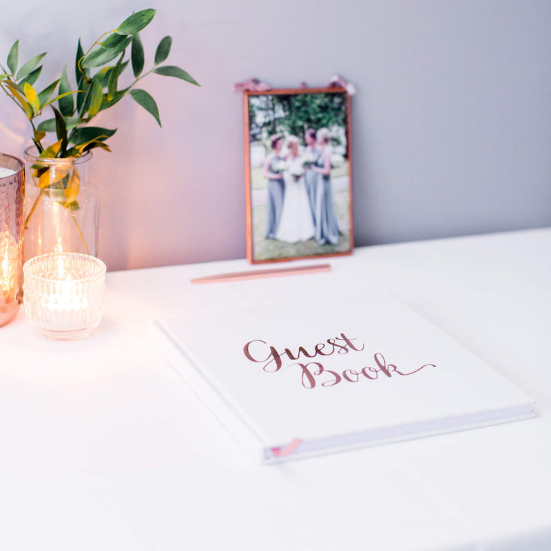 Your Perfect Day Guest Book Rose Gold - Wedding Guest Book Rose Gold - Guestbook - Blank - No Lines