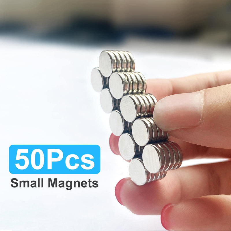 50Pcs Tiny Fridge Magnets, 8x2 mm Small Round Refrigerator Magnets, Magnets for Crafts, Office, Refrigerator, Whiteboard