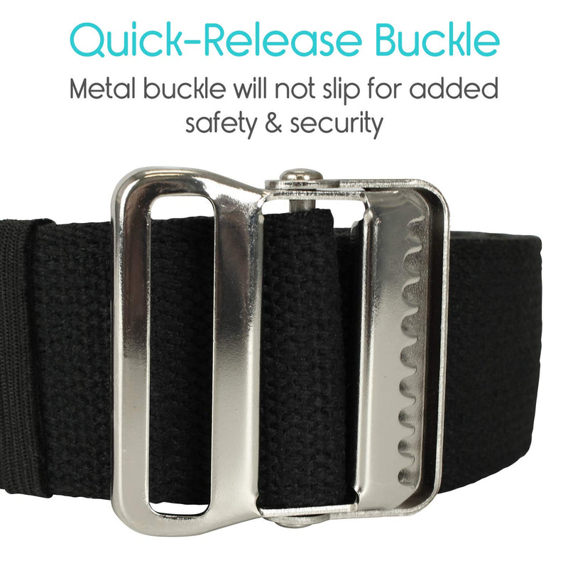 Vive Gait Belt (60 Inch) - Transfer Assist Device for Seniors, Elderly, Bariatric, Occupational and Physical Therapy - Medical Nursing Safety