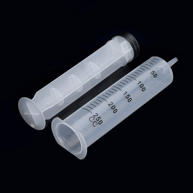 250ml Syringe with Tube, Extra Large Plastic Syringe with Tubing for Glue Dispensing, Scientific Labs, Watering, Refilling