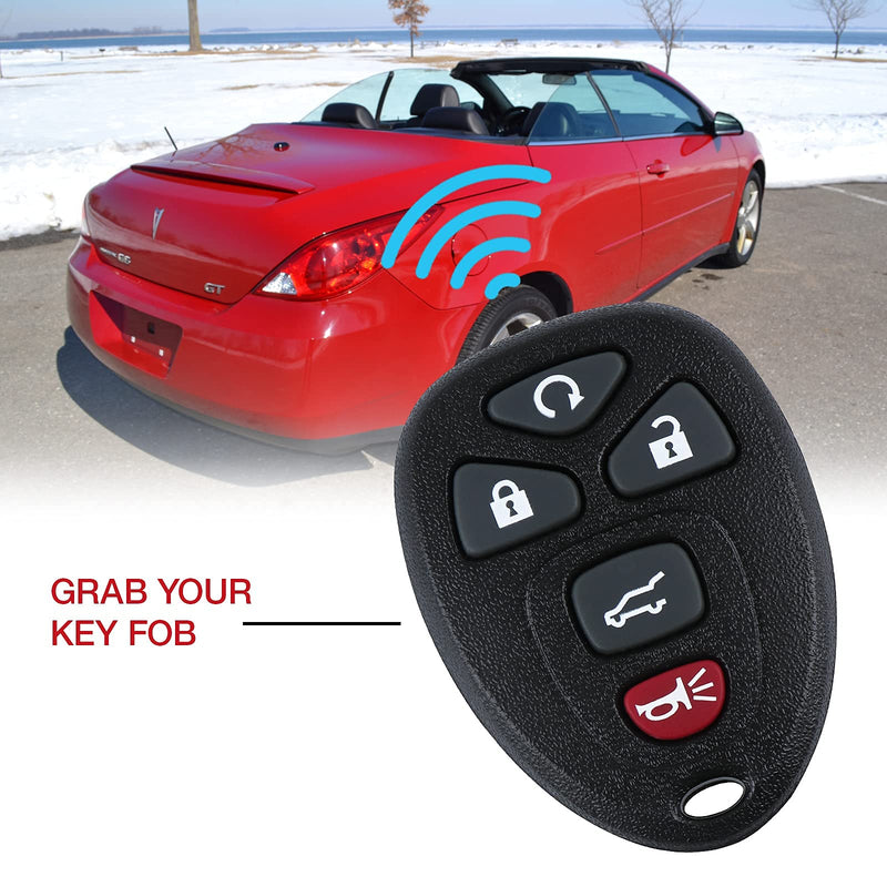 Remote Key Fob Control Replacement for 07-2016 GMC Acadia Yukon,07-2014 Chevy Tahoe Suburban Cadillac Escalade,09-2017 Chevrolet Traverse Buick Enclave(OUC60270, OUC60221) 5btn 2 Pack 5-btn x2