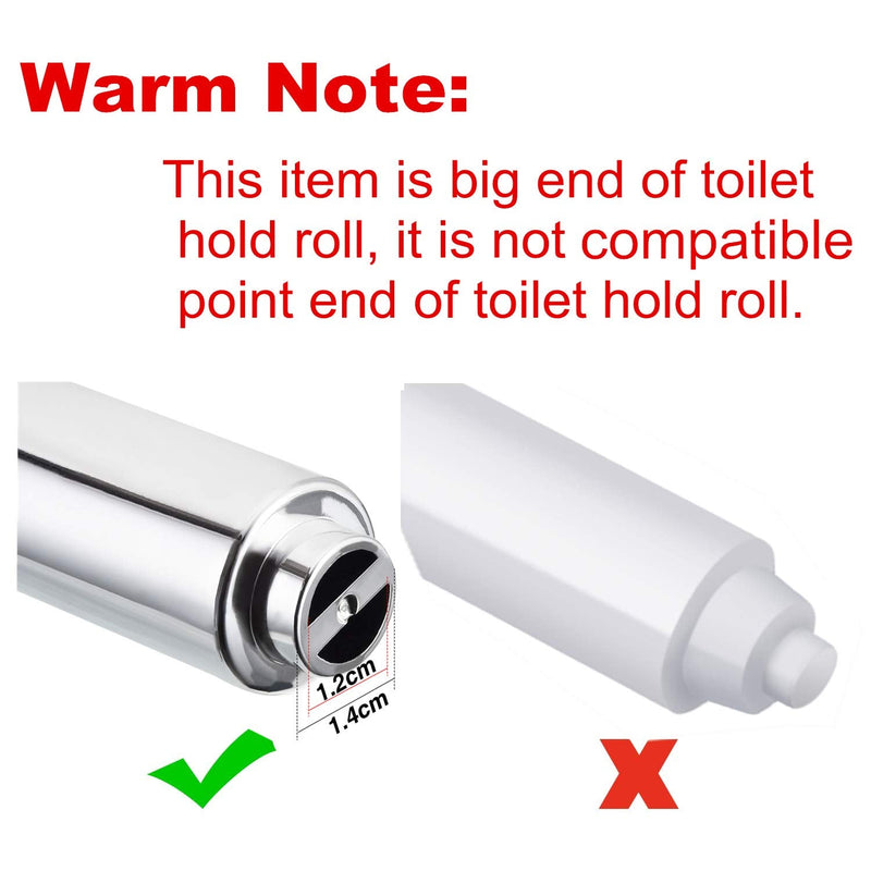 3 Pack Toilet Paper Holder Roller Toilet Tissue Holder Replacement Plastic Spring Loaded (Chrome Big End)