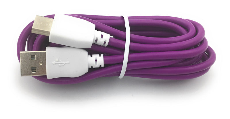 Xcivi USB Charger Cable Cord for Fuhu Tablets Nabi DreamTab, nabi 2S, nabi Jr, Jr. S, XD, Elev-8, 6 FT/2m (Purple)