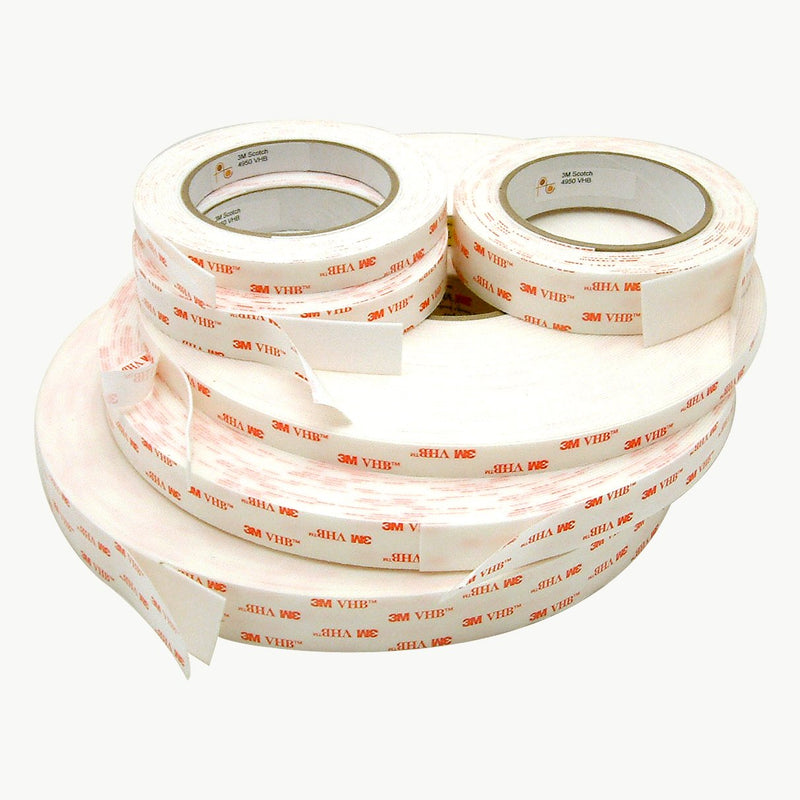 3M 4950/WI15 Scotch 4950 VHB Tape: 1" x 15 ft, White