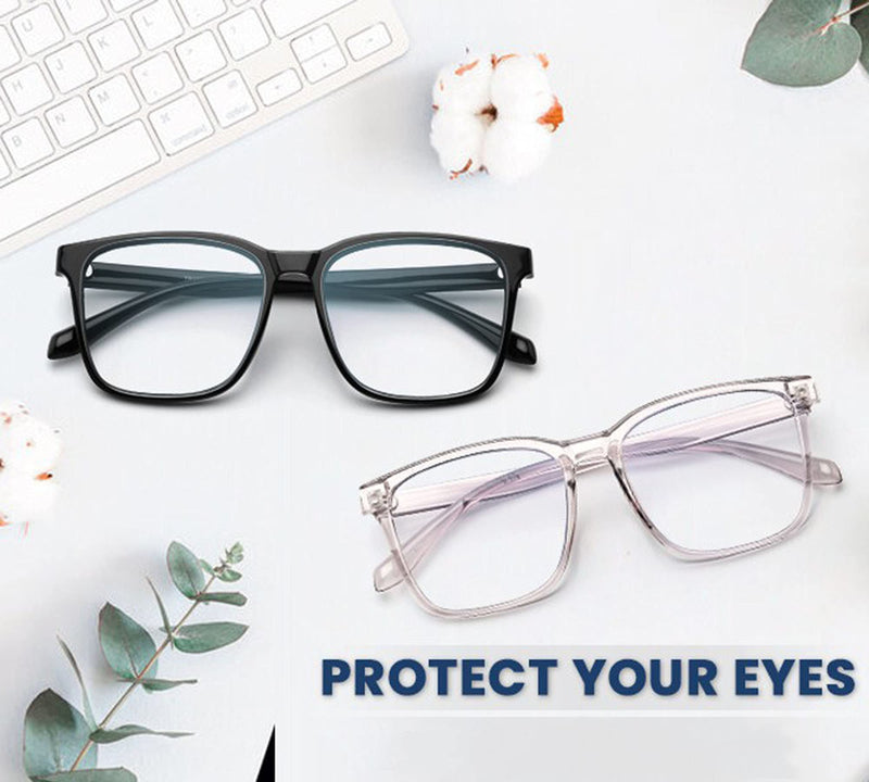 Blue Light Blocking Glasses Overseized Square Computer Glasses Anti Blue Light for Women Men Light Purple