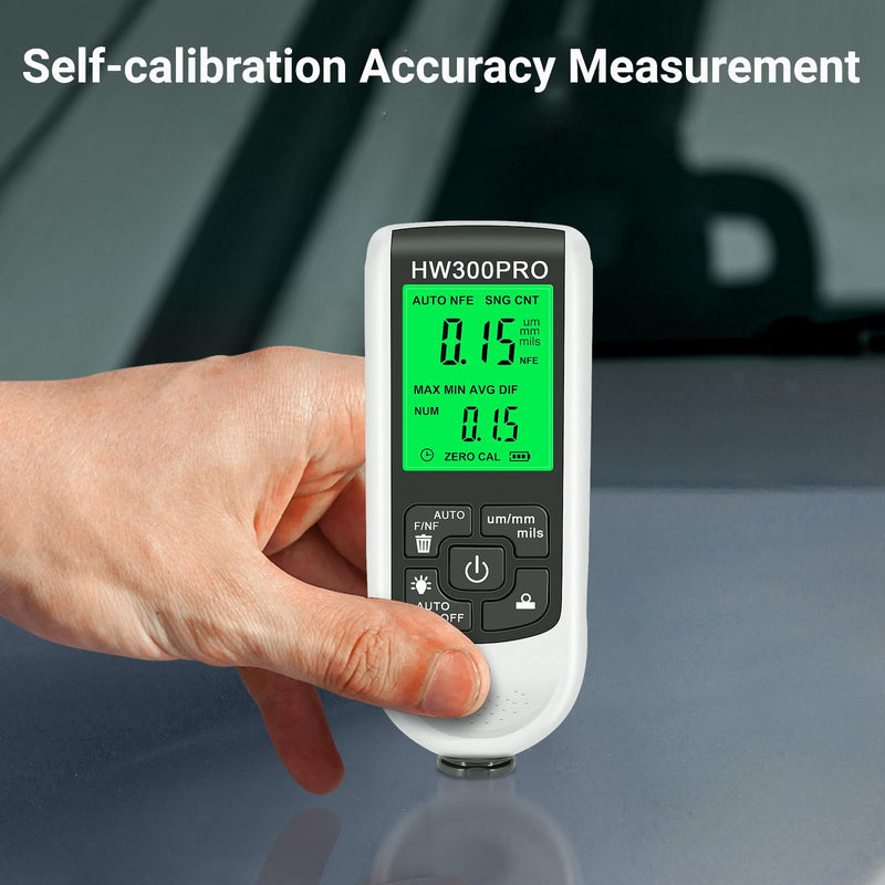 Digital Coating Thickness Gauge, Ultra High Precision Probe, Lackmil Thickness Gauge for Measuring Paint Thickness in the Automotive Industry White