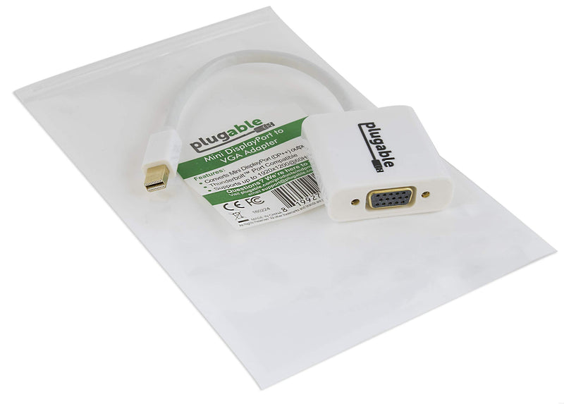 Plugable Mini DisplayPort (Thunderbolt 2) to VGA Adapter (Supports Mac, Windows, Linux Systems and Displays up to 1920x1080, Active)