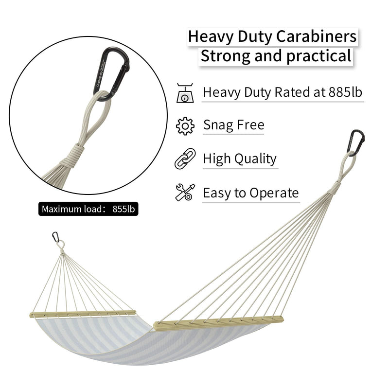 Carabiner Clip, 855lbs,3" Heavy Duty Caribeaners for Hammocks, Camping Accessories,Hiking,Keychains,Outdoors and Gym etc,D Shaped Spring Hook Small Carabiners for Dog Leash,Harness and Key Ring,Black 2