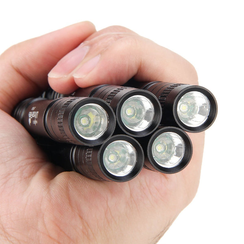 ULTRAFIRE Pocket-Sized Flashlight,UF-3AL,Penlight with White LED,80 Lumens,5 Pack (Flashlight Only)