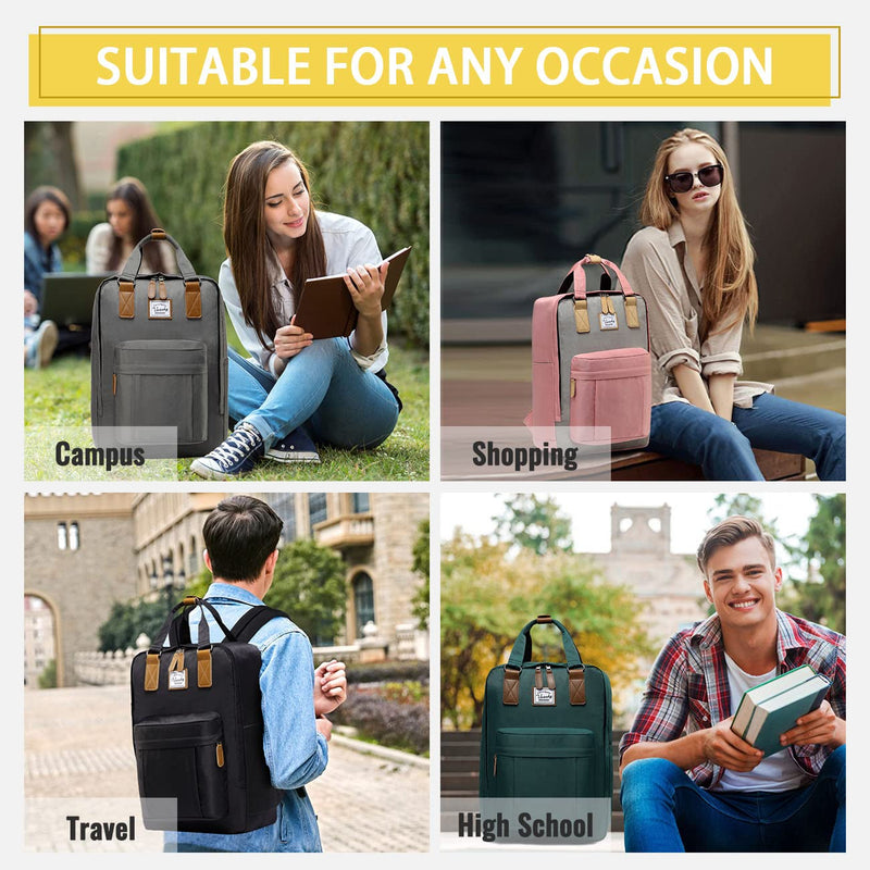 Laptop Backpack for Women,VASCHY 15.6 Inch Water Resistant College School Backpack Bookbag Casual Daypack for Teacher/Teen Girls/Business/Travel Yellow