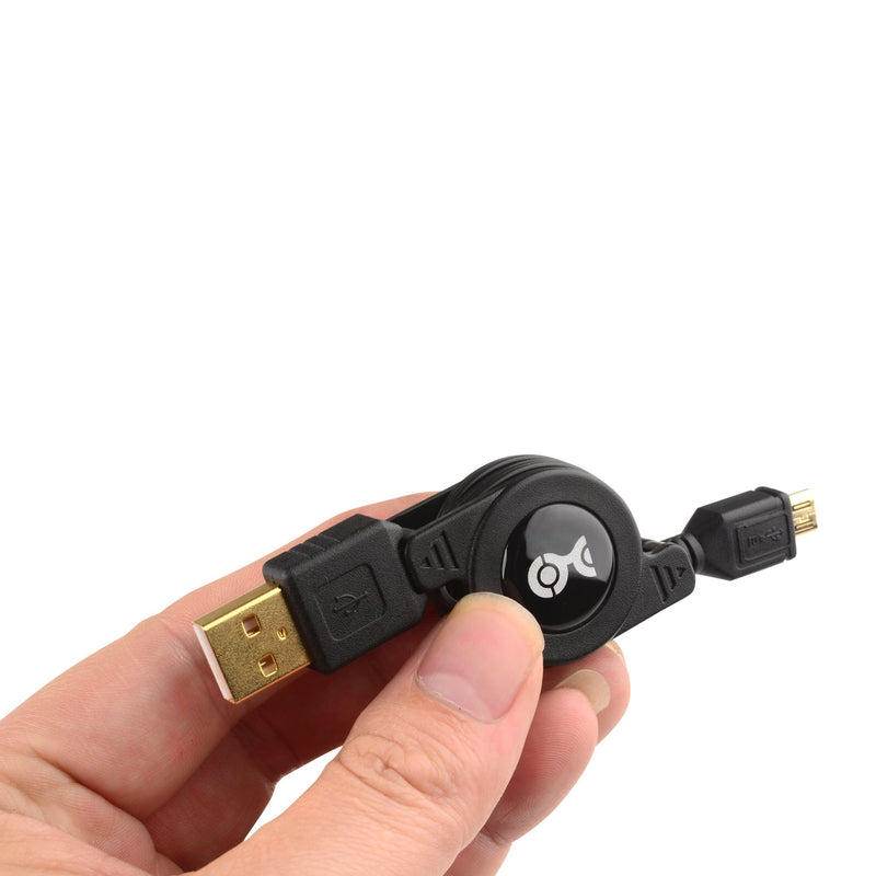 Cable Matters 2-Pack Retractable Micro USB Cable - 2.5 Feet