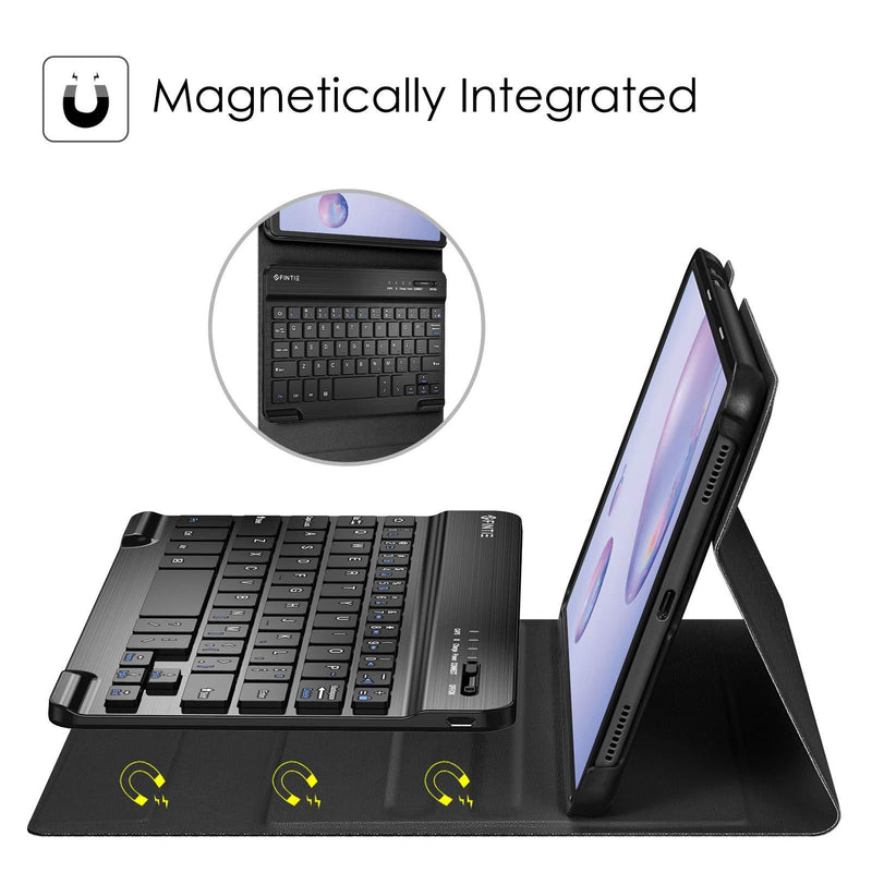 Fintie Keyboard Case for Samsung Galaxy Tab A 8.4 2020 Model SM-T307, Slim Shell Lightweight Stand Cover with Detachable Wireless Bluetooth Keyboard, Black